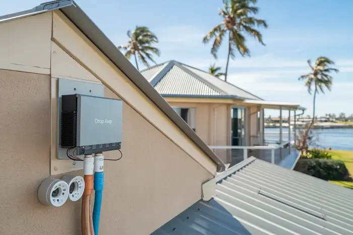 TV signal booster amplifier installation